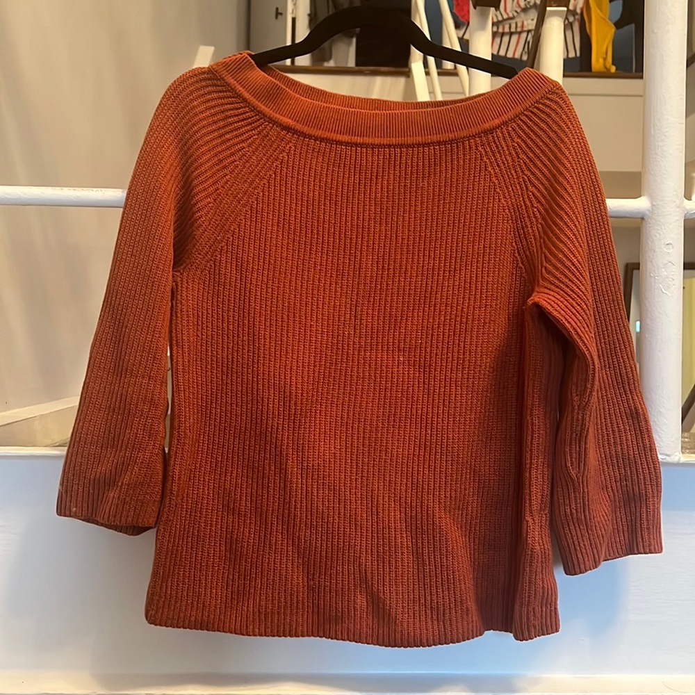 Orange JCrew Sweater